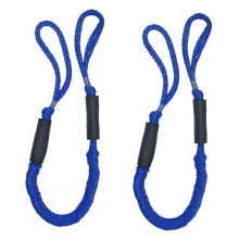 2 Pcs Mooring Lines Bungee Dockline Dock Line 4-5.5 Foot Floating Boat Accessories Jet Ski Seadoo Waverunner Kayak Pontoon Rowing Gift (blue
