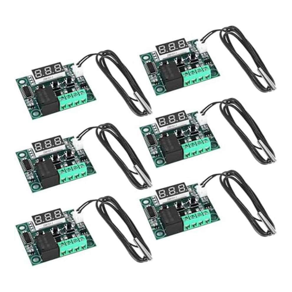 6 Pcs W1209 Dc 12 V Led Digital Thermostat Temperature Controller Kit -50-110C Temp Control Module With Sensor Probe 9016109984371