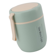 School or Travel 500ml Stainless Steel Insulated Food Jar Leakproof Mint Green