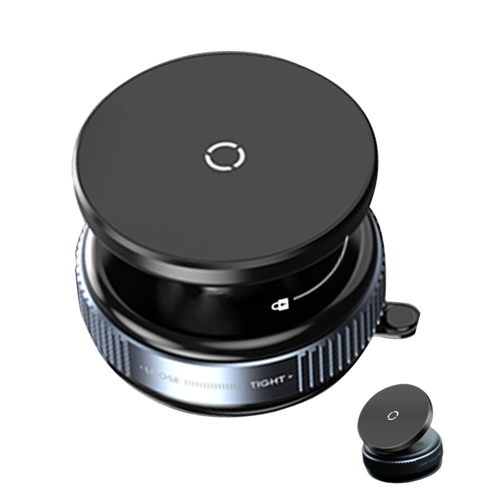 Black Vacuum Suction Phone Mount Universal For All Smartphones Dashboard And Windshield Adjustable Support Magnetic