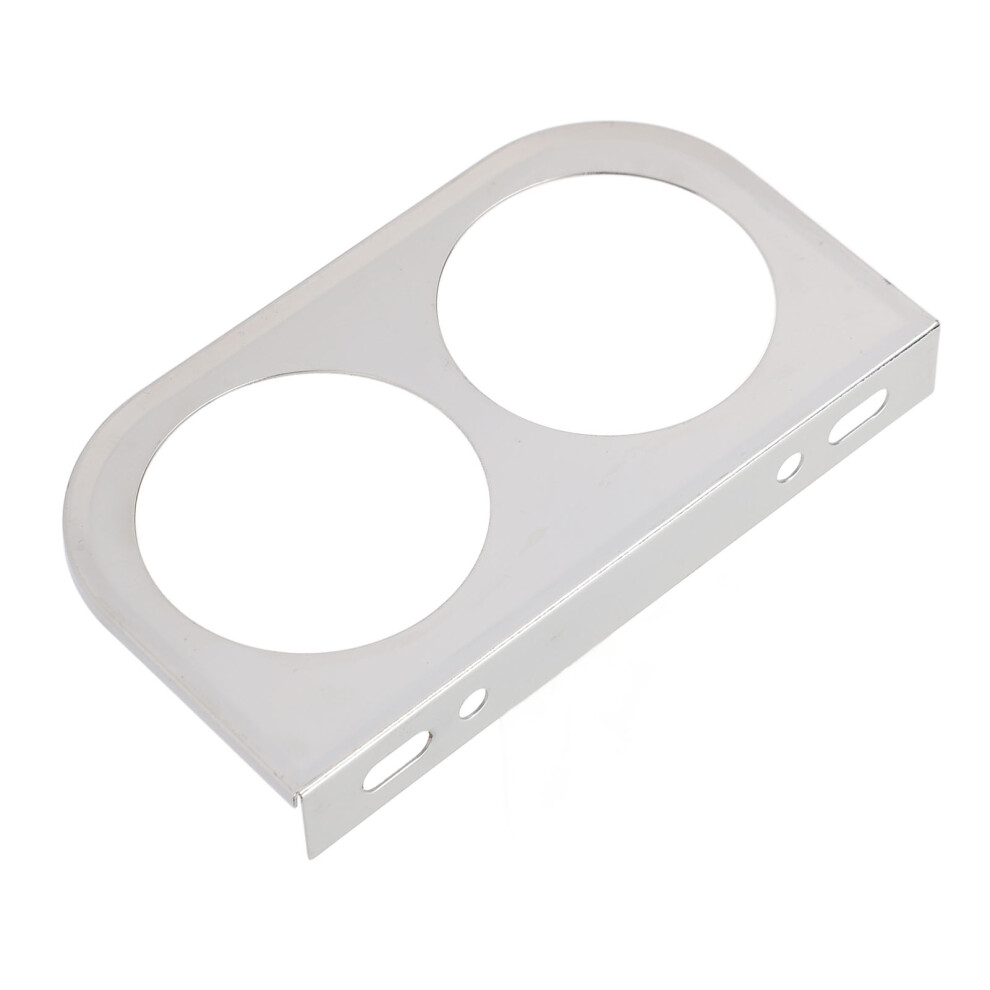 Metal Car Gauge Panel 52Mm Holder 2Â1/16 Inch Universal Mount Silver 7891351155401