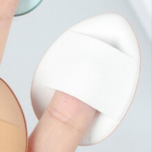 (White, 5 counts) Mini Finger Powder Puffs, Soft Makeup Puffs, Beauty Makeup Sponge Pads for Liquid Foundation, Concealer, Repair Cream, Gift for Girlfriend.