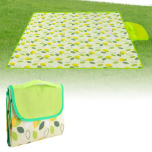 Picnic Blanket 200x200cm Large Waterproof Foldable Blanket With Carrying Handle For Camping, Family Picnic, Park, Garden