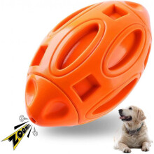 Dog Chew Toys Durable Tough Ball Squeak Dog Toys for Large Dog Training Rubber Teething Toys
