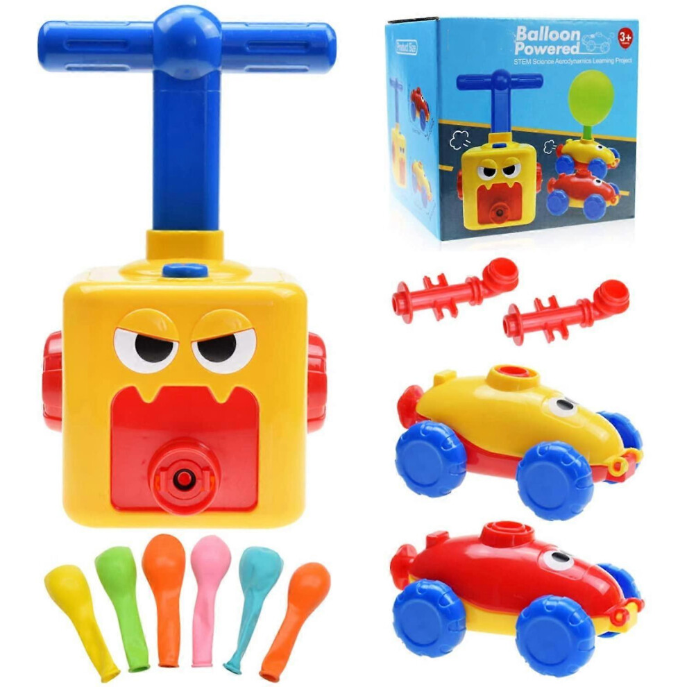 Kikidex (As Show, One Size) Xyc Power Balloon Car Toy For Kids, Balloon Launcher Car Toy Set For Kids Science Toy, Inflatable Balloon Pump Cars Racer Kit For