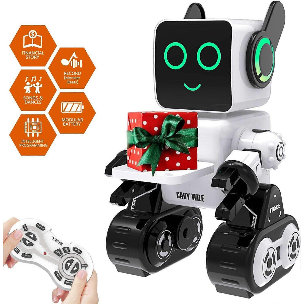Kikidex (As Show, One Size) Xyc Robot Toy, Remote Control Robot Toy For Kids, Intelligent Programming Rc Robot, Suitable For Kids Aged 8 And Over To Sing, Dan White