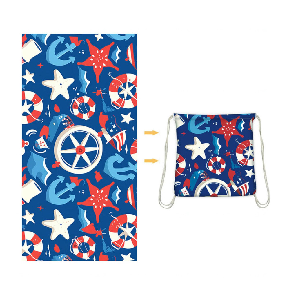 2 In 1 Microfiber Beach Towels For Adults, Converts To Bag, Thin Quick-Drying, Super Absorbent, 32x63 In-image-OPC-PKMWWD8-NEW