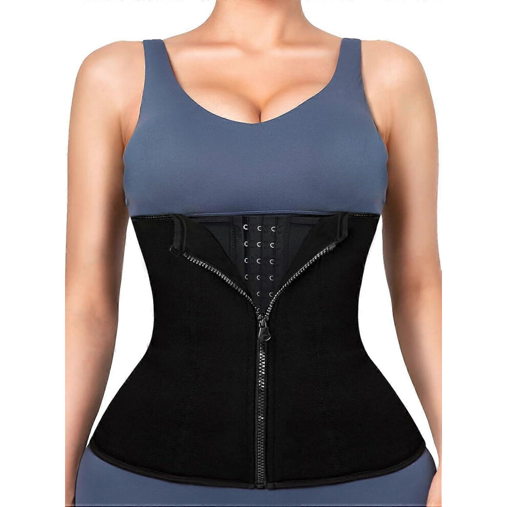 Kikidex (L, One Size) Waist Trainer Corset Women Workout Trimmer Sweat Sports Girdle Belt Body Shaper