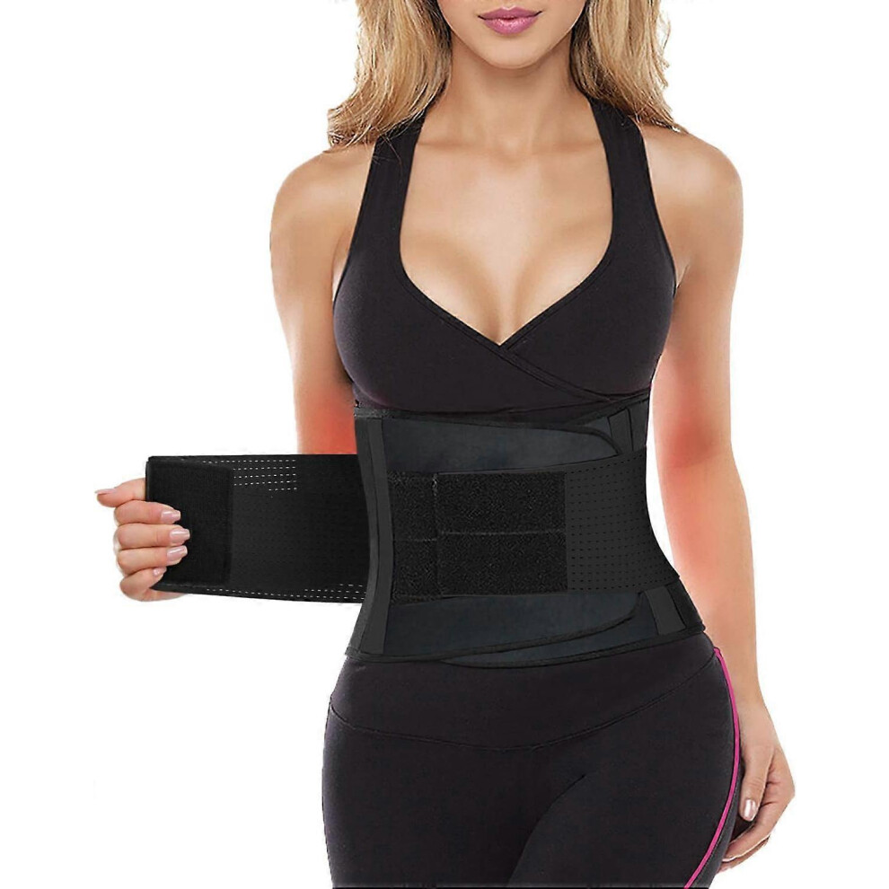 Kikidex (L, Rose Enhanced) Waist Trainer Belt For Women Waist Trimmer Weight Loss Workout Fitness Back Support Belts