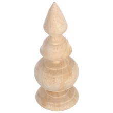 holzknopf bettpfosten-abschluss 14,7x5,6cm natur geschnitzt für geländer