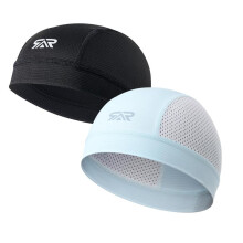 (Black + breathable blue, One size) Cycling Cap, Protection Sports Cycling Cap, Hiking Hat, Breathable Sweat-absorbent Helmet Liner, Summer Sports Cap for Men & Women,
