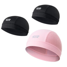 (Black + Black + Breathable Powder, One size) Cycling Cap, Protection Sports Cycling Cap, Hiking Hat, Breathable Sweat-absorbent Helmet Liner, Summer Sports Cap for Men & Women,