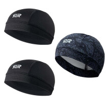 (Black + cashew flower, One size) Cycling Cap, Protection Sports Cycling Cap, Hiking Hat, Breathable Sweat-absorbent Helmet Liner, Summer Sports Cap for Men & Women,