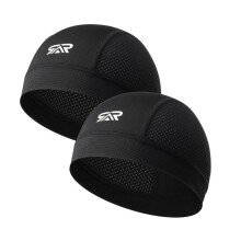 (Breathable black * 2, One size) Cycling Cap, Protection Sports Cycling Cap, Hiking Hat, Breathable Sweat-absorbent Helmet Liner, Summer Sports Cap for Men & Women,
