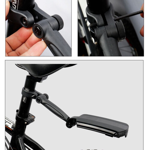 Mountain Biking Experience Front Rear Bike Mudguards Mudflaps Black 2
