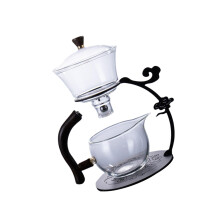Elegant Lazy Kungfu Glass Tea Set Tea Maker Drip Pot for Tea and