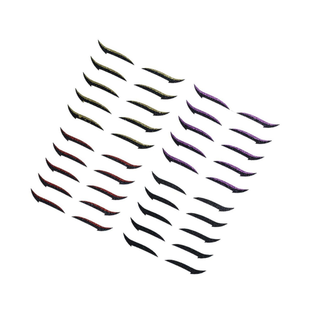 (Gold Black Red Purple, 20 Pairs) Trendy Eyeliner Stickers Innovative Makeup Double Eyelid Tape Sticker-image-OPC-PKMX5XJ-NEW