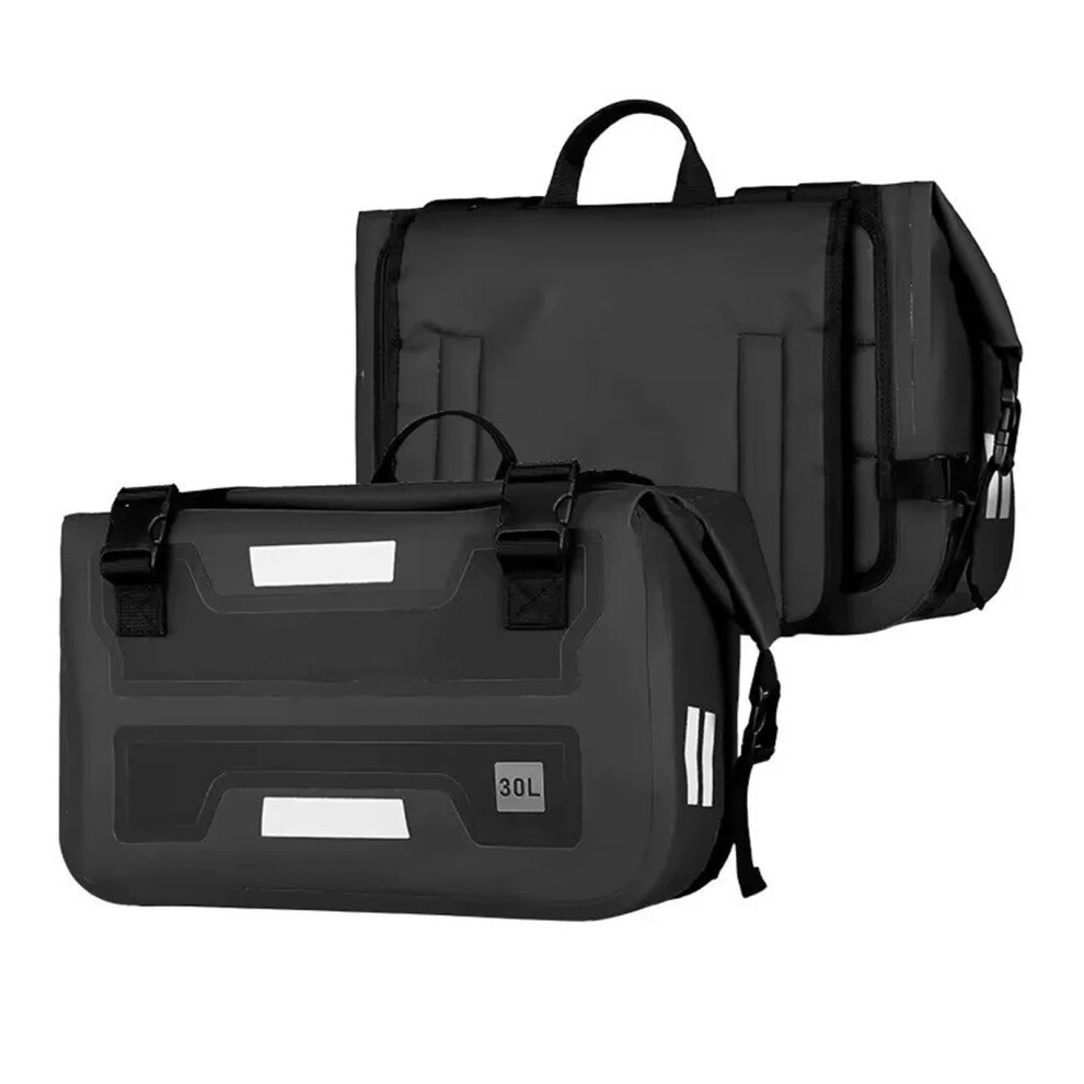 Motorbike Saddle Bags Waterproof Outdoor Large Capacity Motorcycle Luggage Saddle Bag Black 9084446017120