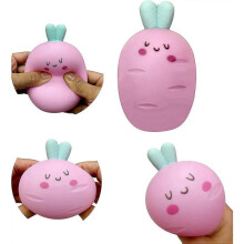 Cute Carrot Mochi Squishy Decompression Toys Squeeze Sensory Mochi Fidget Toys Anti-tearing And Relief Stress