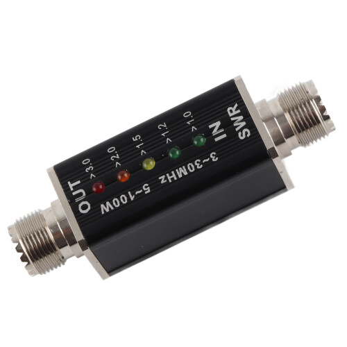 5-100W Shortwave SWR Meter with Easy-to-Read LED Indicator Display