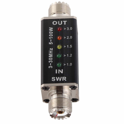 5-100W Shortwave SWR Meter with Easy-to-Read LED Indicator Display 1