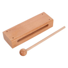 holzblock mit schlegel, musikstäbe, perkussionsinstrument