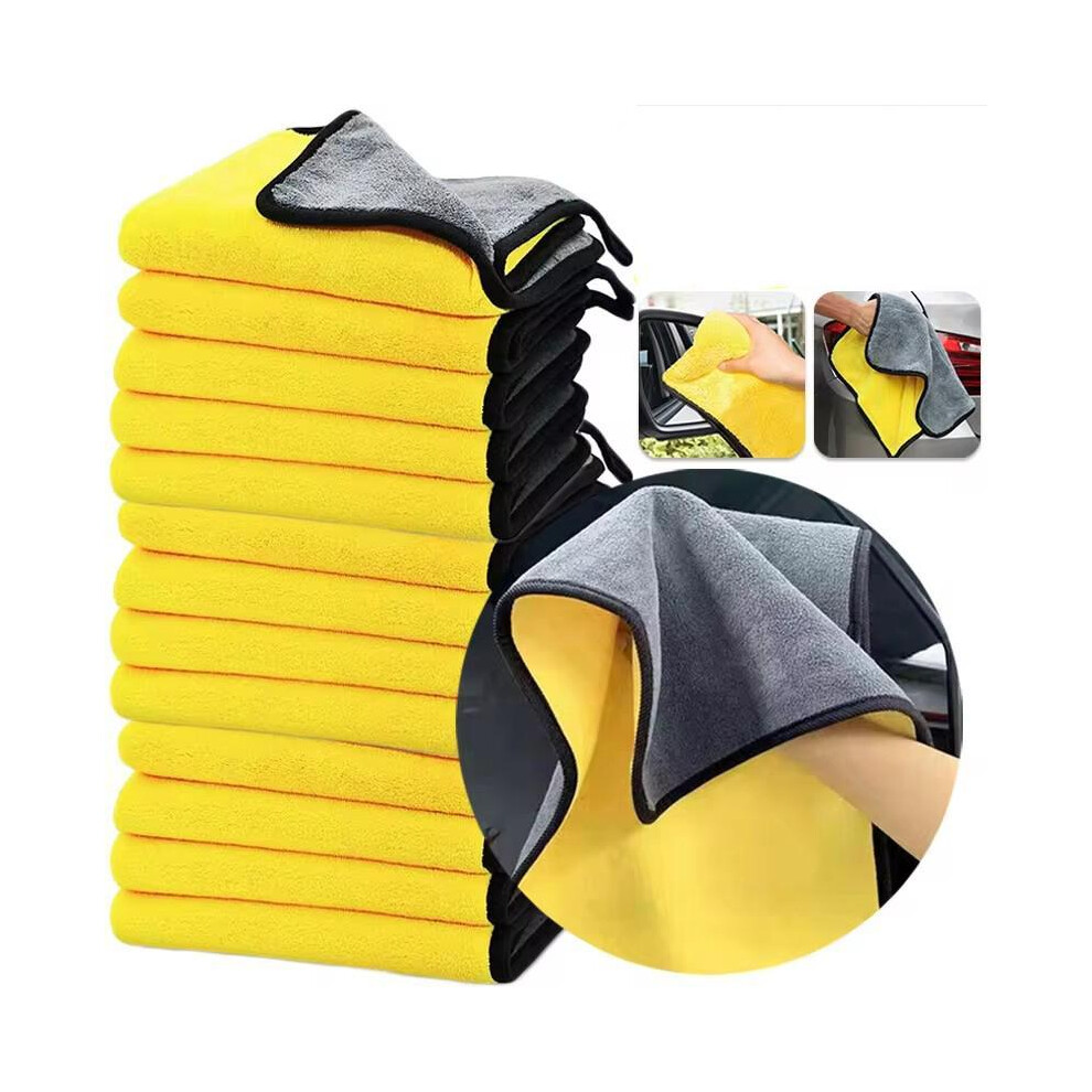 (Grey, 10PCS/Pack) Wash Towel, 10pcs/set Thickened Wash Towel with Strong Water Absorption, Multifunctional Car Wash Microfiber Towel for Bathroom & K-image-OPC-PKMXGHV-NEW