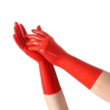 Latex Gloves Red Natural Latex Disposable Unisex One-Time Molding, Latex Clothing Accessories