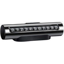 Parking Numbers Card Aluminum Alloy Temporary Parking Number Plate Concealed Rolling Wheel Compatible With Car Models