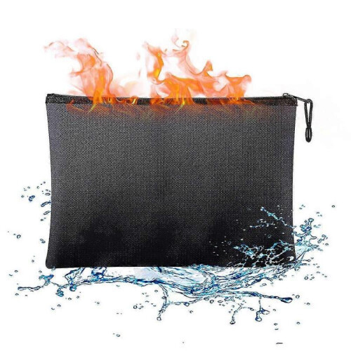 Large Fire Resistant Document Bag with Pocket Zipper Waterproof 1