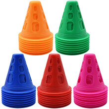 Slalom Cones 40-Pack Plastic Multipurpose Training For Indoor Outdoor Use Traffic Agility Soccer Skating 3.07x2.95in