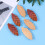 6 pezzi -chopstick a forma foglia con e salvietta 8