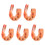 25Pcs Durable PVC Simulated Cooked Shrimp for Display Use 2