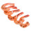 25Pcs Durable PVC Simulated Cooked Shrimp for Display Use 1