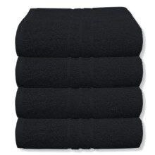 (BLACK) 4X Bath Sheets Big Size Towels Pure Egyptian Cotton Quick Dry Soft Bathroom Towels Reusable Soft Absorbent Bathroom Lightweight Pack