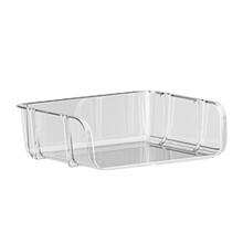 Stackable Transparent Desktop Organizer 26.5x20.2x8cm Plastic Storage Shelf