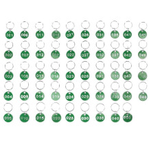 50pcs Multipurpose Numbered Tags Key Tags With Ring For Swimming Sauna