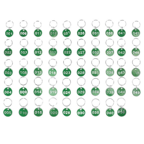 50pcs Multipurpose Numbered Tags Key Tags With Ring For Swimming  Sauna