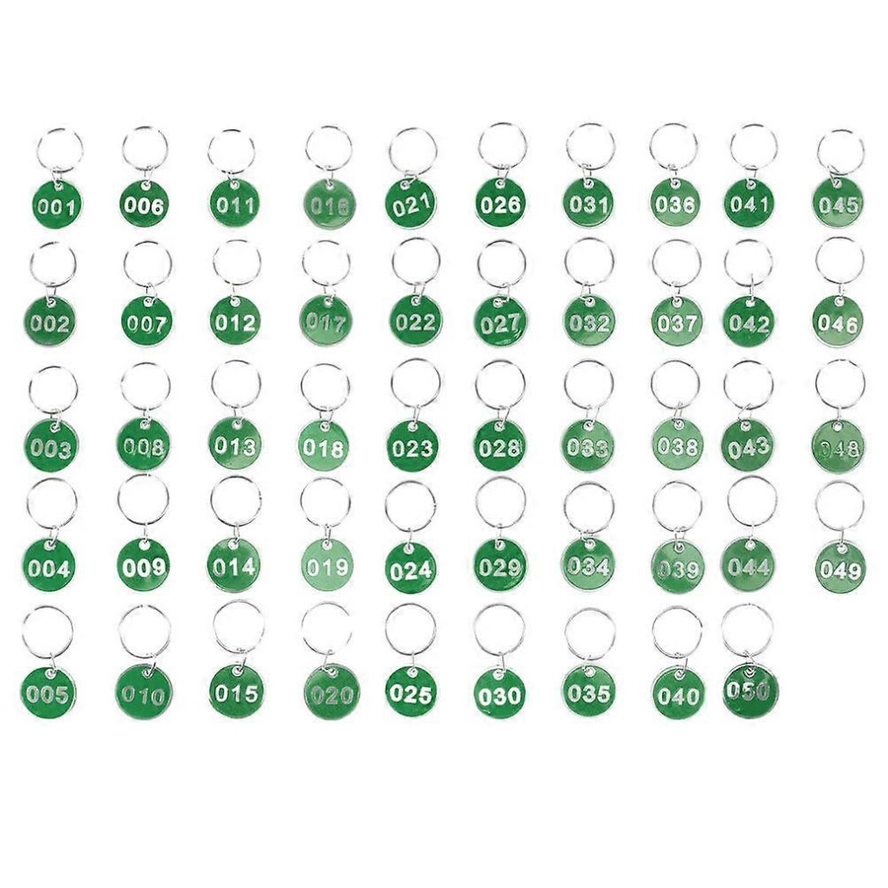 50Pcs Multipurpose Numbered Tags Key Tags With Ring For Swimming Sauna 6935159251949