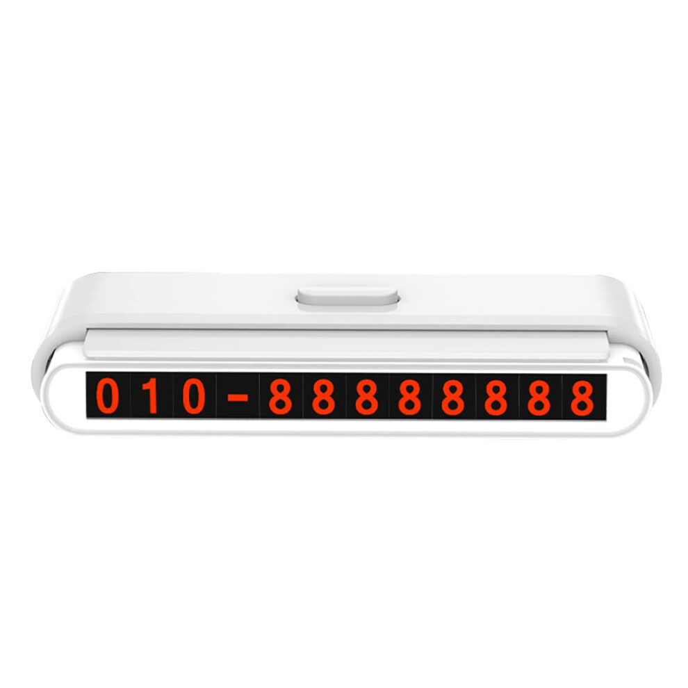 Car Temporary Parking Map Plate Luminous Phone Number Sign Universal Movable Dashboard Card For Car Interior Red 9393856858767