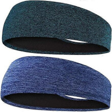 2-pack of headbands, sweat-wicking headbands for sports fitness yoga running elastic non-slip
