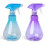 Water Spray Bottles (2 Pack) 500ml  Empty Plastic Mist Liquid Sprayers | Reusable & Refillable (Blue & Purple) 1