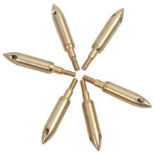 6Pcs Arrow Tips Brass Whistling Broadheads Sound Arrowheads for Locate or Fun With Friends