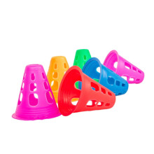Soccer Training Cones Plastic Multi-Purpose 10-Pack For Roller Skating And Ball Sports Drills Durable Non Crack Markers Assorted Colors