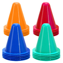 Small Cones 20-Pcs 3.1x3.4 Inch Stackable Colored Cones For Skating Drills, Basketball And Football Training, Random Color