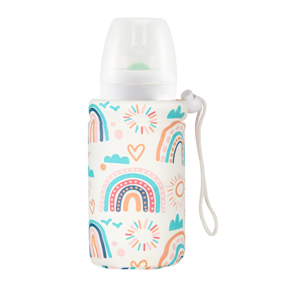 Baby Bottle Insulated Sleeve Pu Leather Anti-Fall Protection, Milk Warmer Cover 240Ml Breast Milk Insulation Light