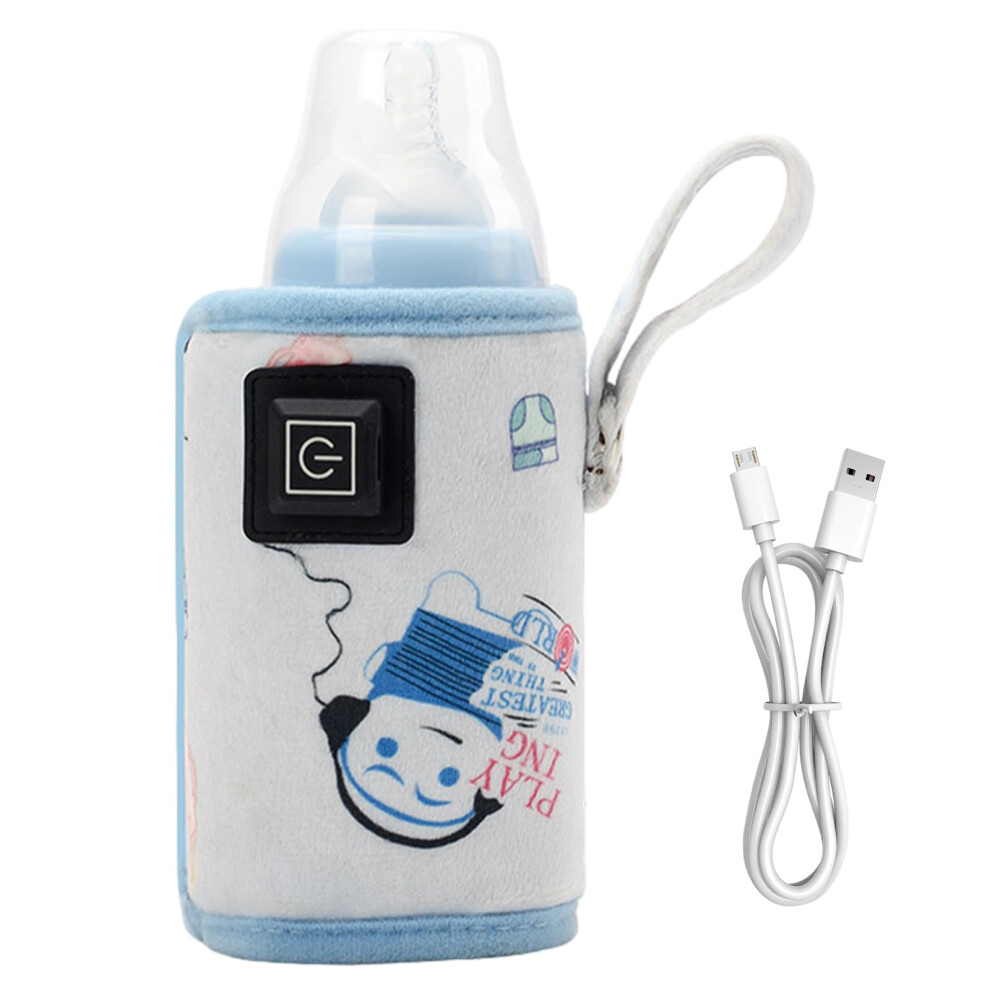 Baby Bottle Warmer Rechargeable USB Milk Warmer With Thermal Bag Portable Nursing Bottle Heater Astronaut