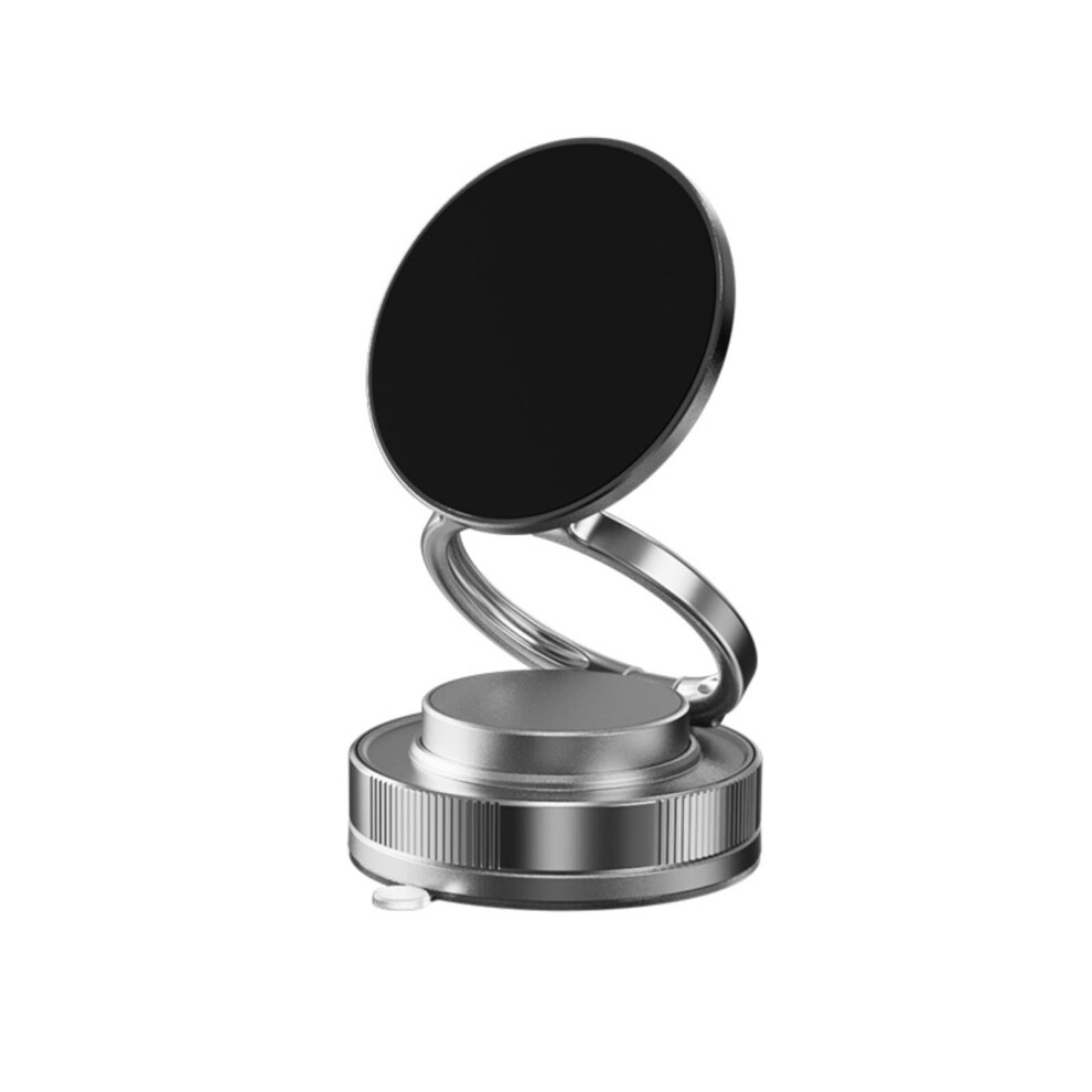 Vacuum Magnetic Phone Holder 360-Degree Adjustable Foldable Car Dashboard Mount For All Smartphones Black 9393856859665
