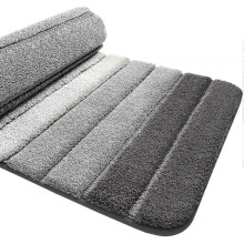 Non-Slip Bath Mat, Extra Soft Bathroom Rug, Machine Washable, Water Absorbent, 40 x 60 cm, Gray