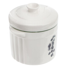 1pc ceramic stew pot with double handles and cover soup bowl